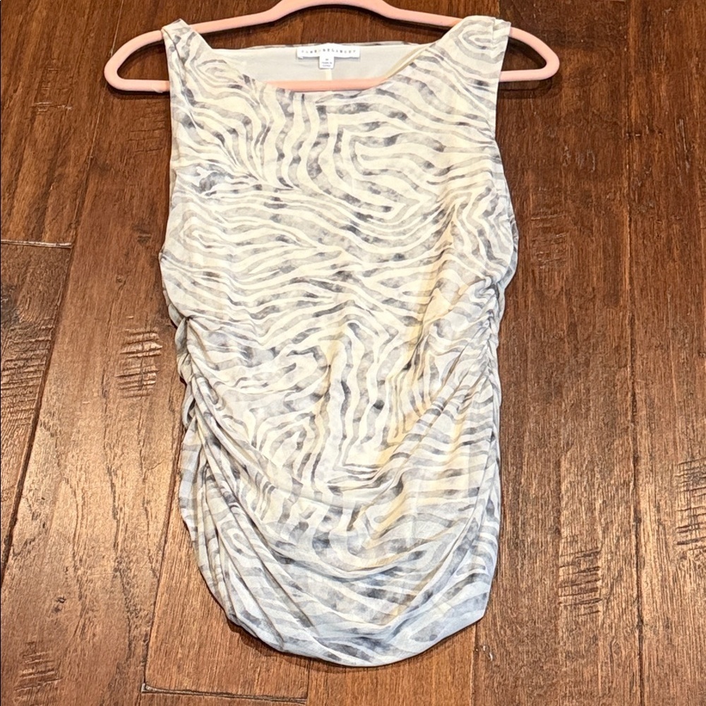 CM🩷 Jane and Delancey Zebra Print Tank Top - Cream and Gray - Picture 9 of 9